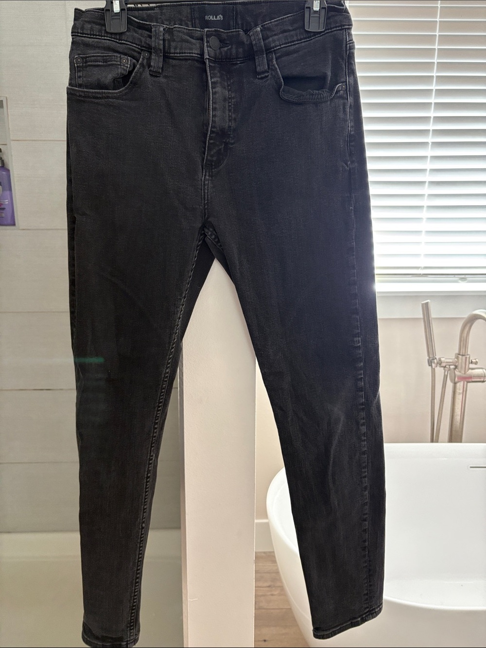 ROLLA'S Men's Black Skinny Jeans - Slim Fit